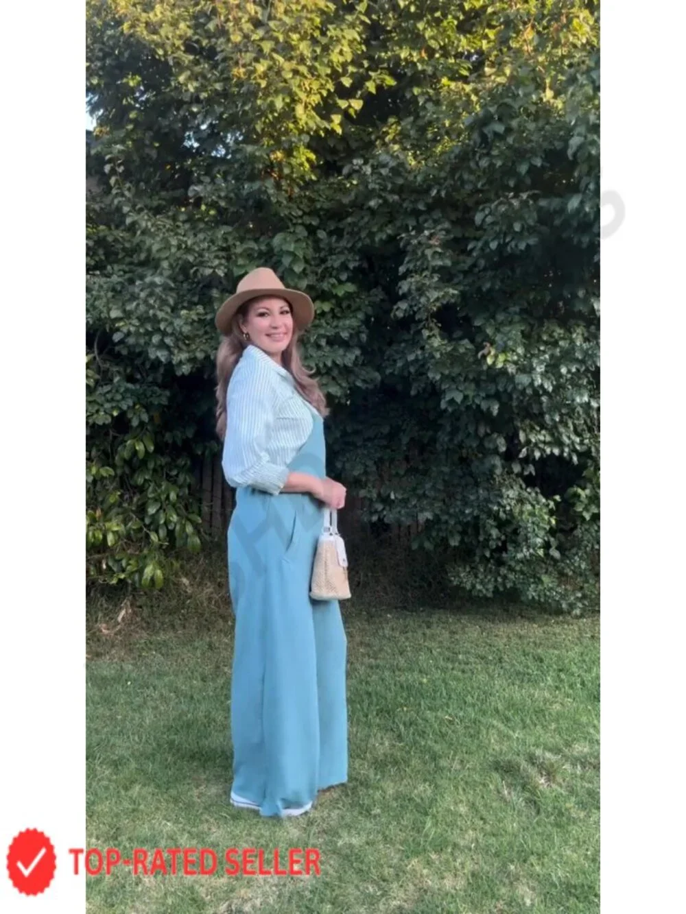 Women's Casual Wide Leg Jumpsuit Sleeveless Romper Overalls with Pockets